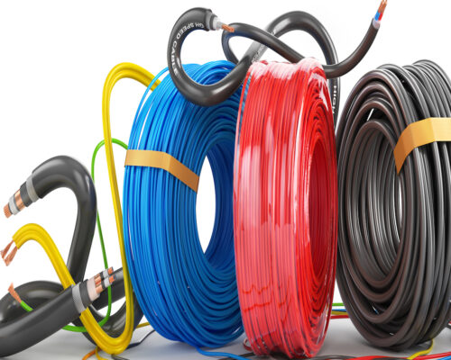 A bunch of different types of electrical wires